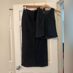 INC International Concepts Black Skirt Set